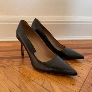 Via Spiga Black Leather Heels